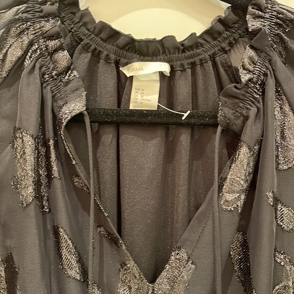 H&M Black Foil Print Maternity Party Dress- Never worn! - Picture 7 of 7